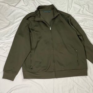 Men’s Perry Ellis Full Zip Olive Green Jacket